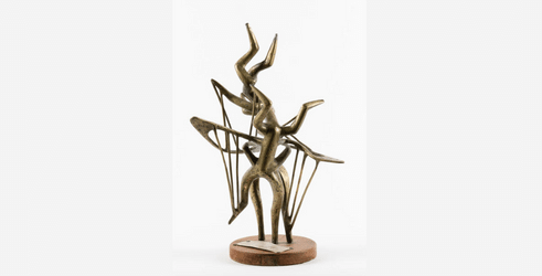 Metamorphose II 1951-52, bronze sculpture by HelenPhillips