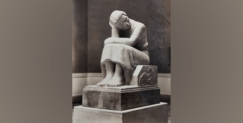 Young Woman 1935-36, stone sculpture by Helen Phillips