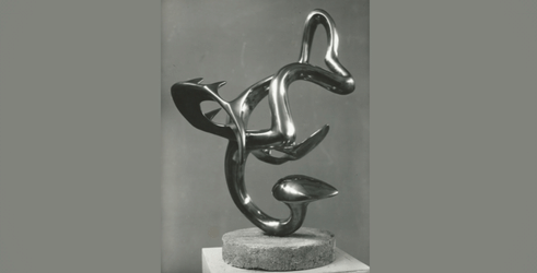 Metamorphose 1948, bronze sculpture by Helen Phillips