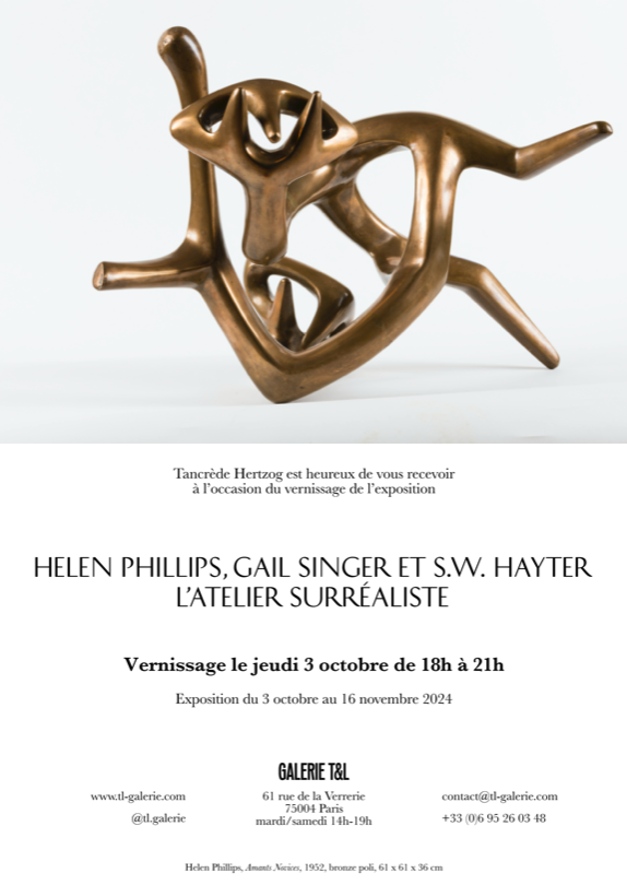 Vernissage expo Helen Phillips, Gail Singer et S.W. Hayter